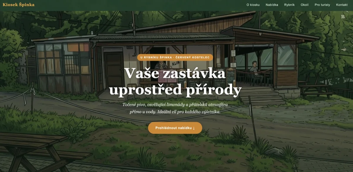 Náhled webu Kiosek Špinka