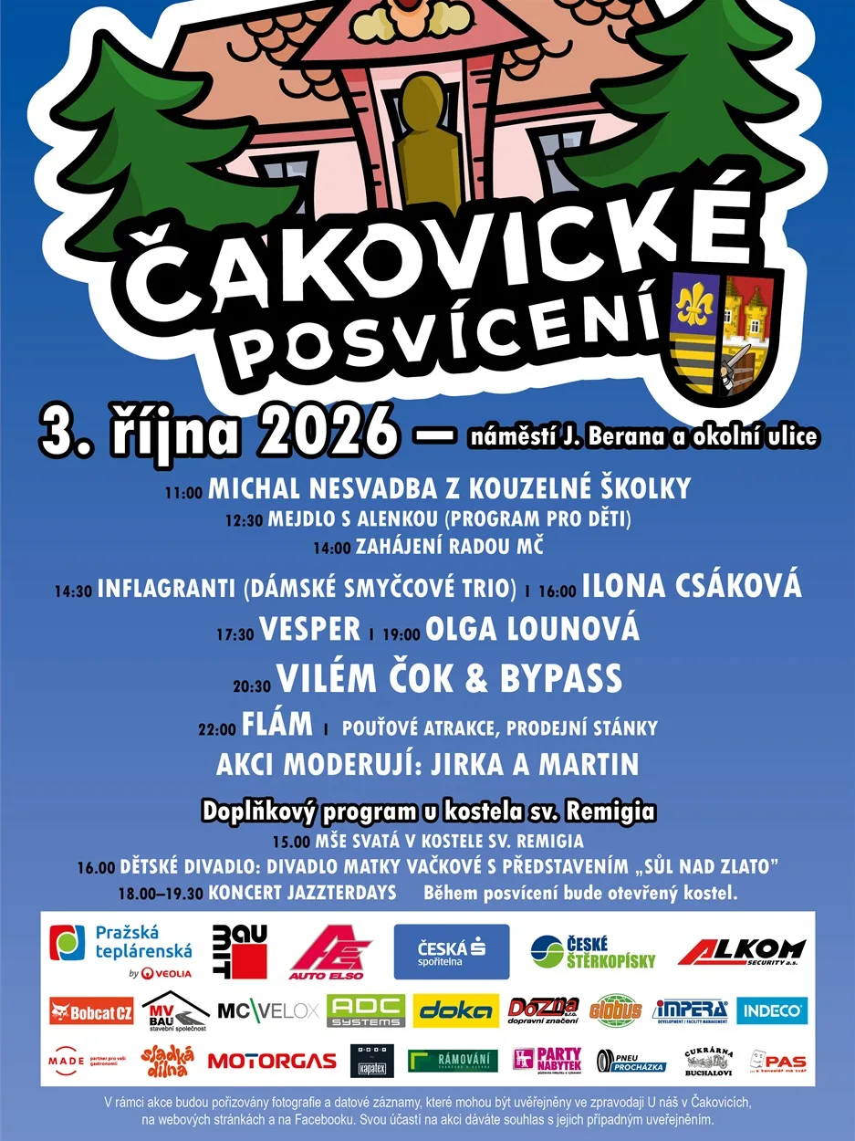 Oficiální plakát programu Čakovického posvícení 2026